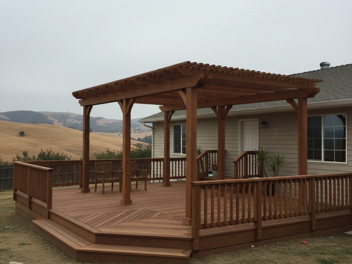 Custom Deck Design completed by Alpha Deck Co in Sacramento, CA