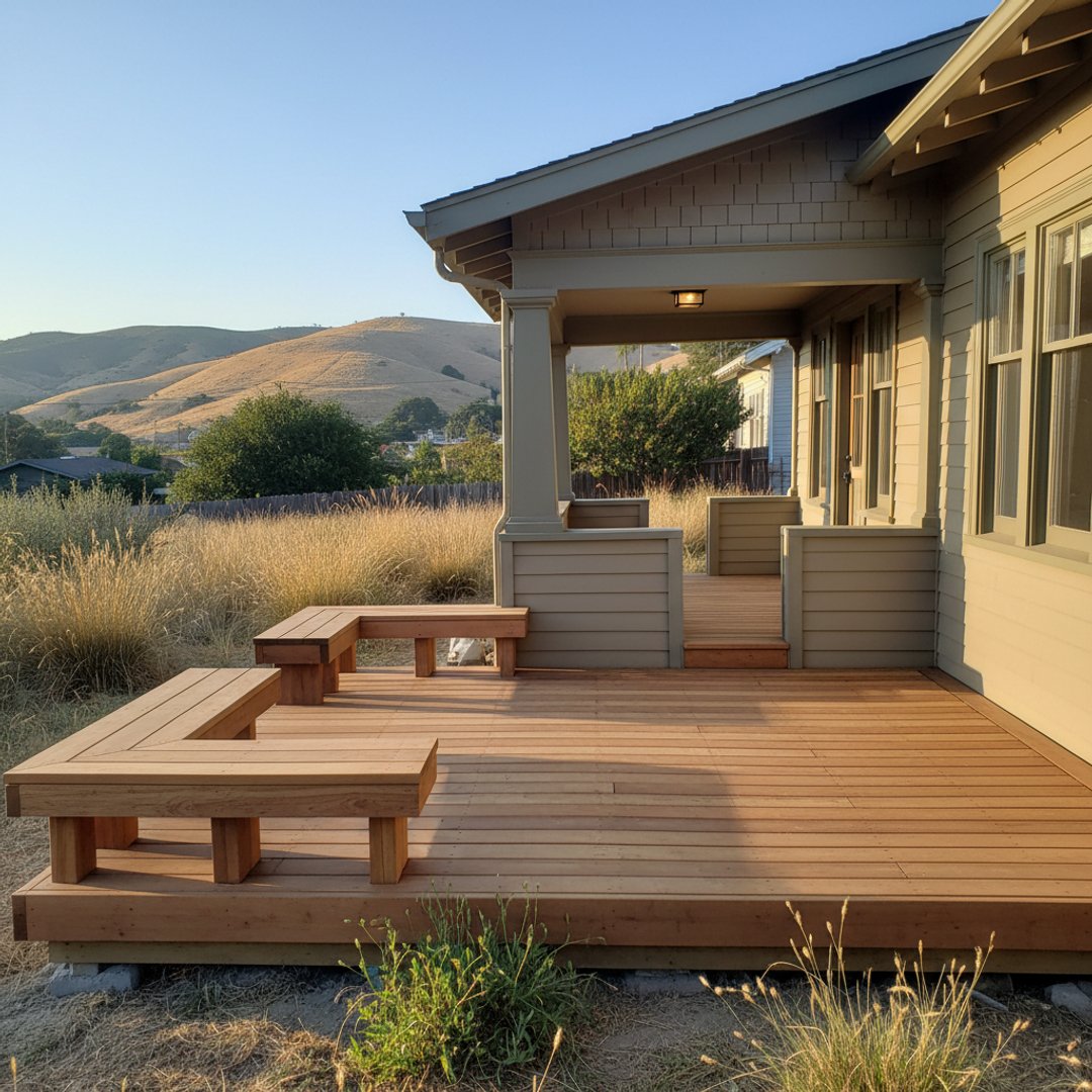 Multi-Level Deck Construction completed by Alpha Deck Co in Folsom, CA
